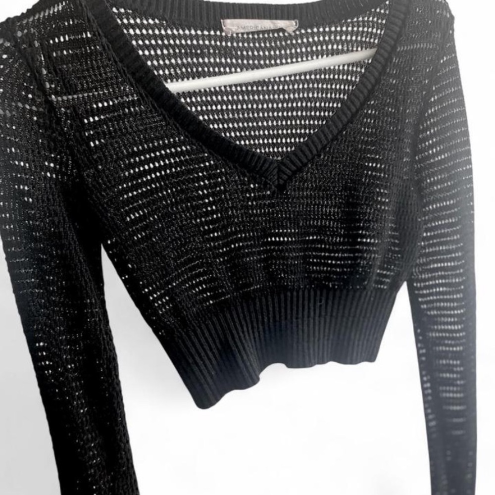 Chic Black Knit V-Neck Sweater